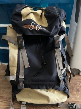 Rebrand Outdoors Black and Tan Rucksack Backpack